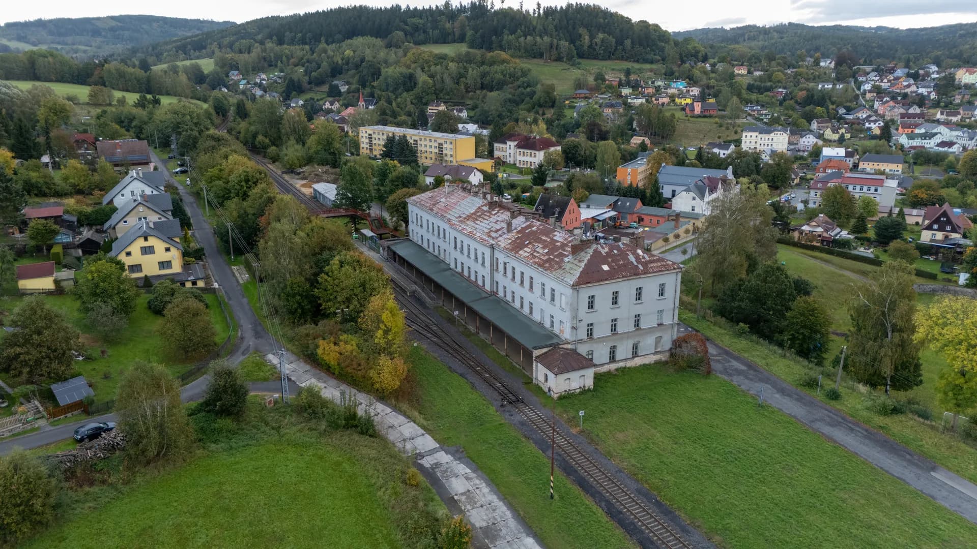 Letecký pohled · současný stav